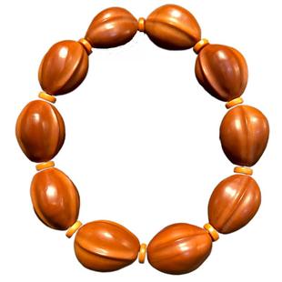 鲨鱼背橄榄核手串男款高端文玩正宗梅林铁核原籽男士素珠素核素串