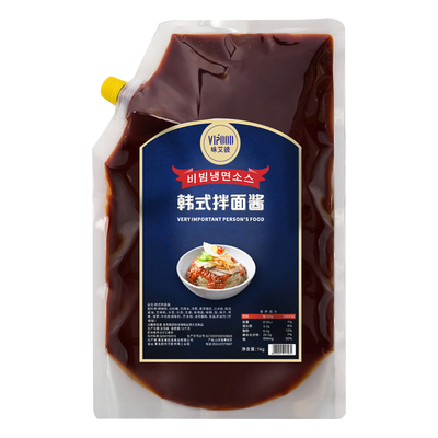 VIPOOD韩式拌冷面酱朝鲜辣椒酱拌荞麦凉面专用东北冷面酱1kg商用