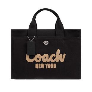 【自营】COACH/蔻驰女士时尚字母印花手提包斜挎帆布包