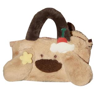 Gukoo/果壳斜挎包可爱毛绒小狗单肩包手提包包女式2026新款通勤包