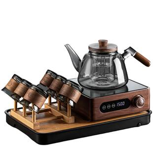 电陶炉煮茶壶2026新款高端胡桃木煮茶器煮茶炉专用玻璃养生烧水壶