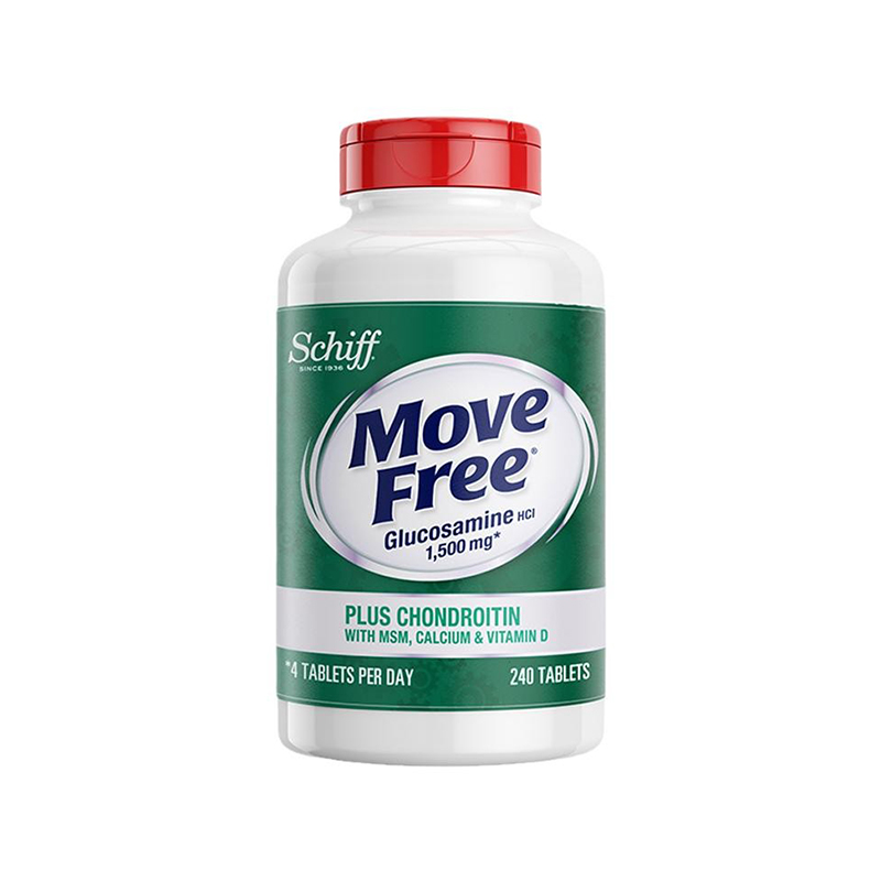 美国MoveFree高钙氨糖维骨力益节氨基葡萄糖高钙中老年软骨素绿瓶