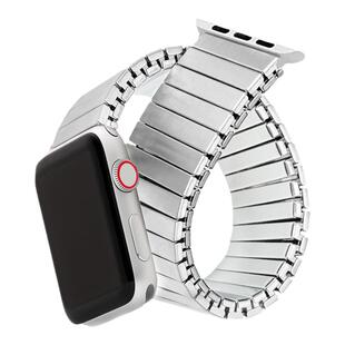 适配iwatch系列1/2/3/4/5/6/Se弹性不锈钢38/40/42/44mm苹果表带