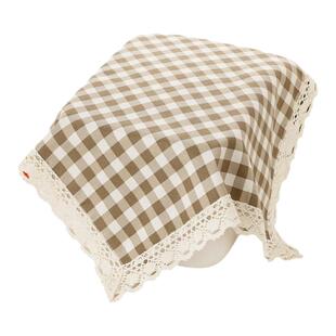 电饭煲盖巾洗衣机冰箱盖布多用盖巾格子防水方巾厨房小电器遮盖布