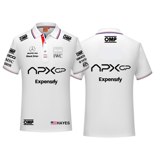 F1狂飙飞车电影赛车手APXGP同款POLO短袖T恤周边翻领上衣夏男宽松