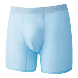 猫人冰丝男士内裤防磨腿抗菌加长款运动跑步透气速干无痕大码薄款