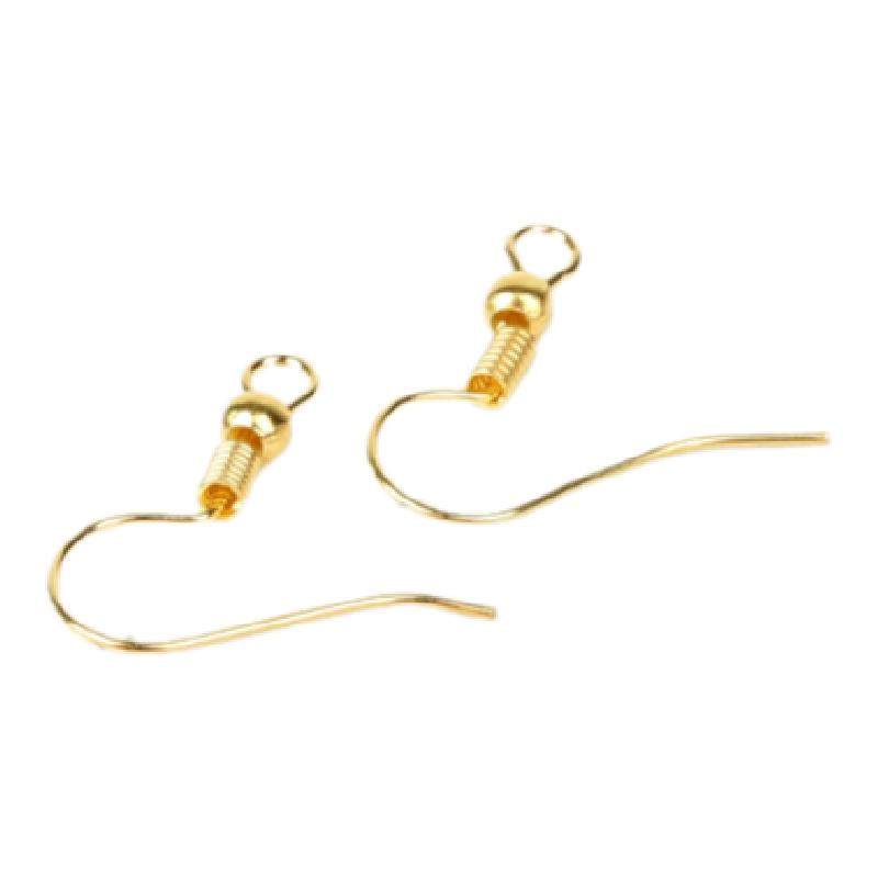 200个diy手工自制耳环银金色耳钩做复古耳坠耳饰品材料包耳勾配件