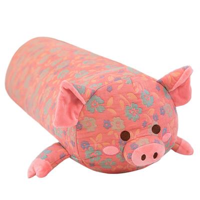 大花棉布猪猪抱睡玩偶四季通用