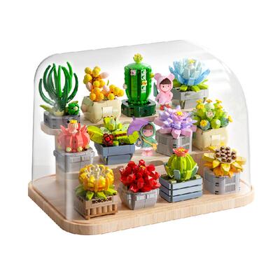 费米联萌积木花植物盆栽礼物