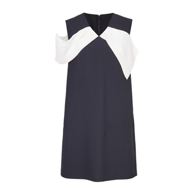 婉甸2025夏季新品黑白拼接连衣裙1242N18JH2