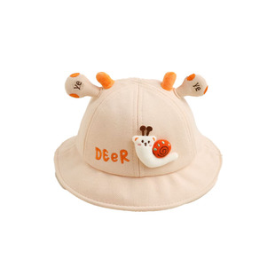 宝宝帽子春秋季新生儿男童女童渔夫帽婴幼儿可爱超萌冬季遮阳盆帽
