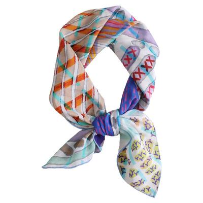 新款真丝丝巾小尺寸方巾原创新款