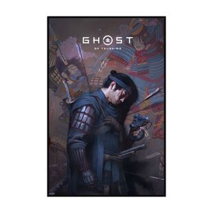 对马岛之魂羊蹄山之魂MONDO海报装饰画有框家装收藏超高清印刷画