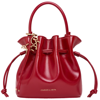 CHARLES&KEITH26春新款CK2-10271696-A新年马年婚包手提包水桶包
