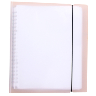 透明磨砂外壳活页资料册100页小清新活页夹A5/B5票据收纳文件夹