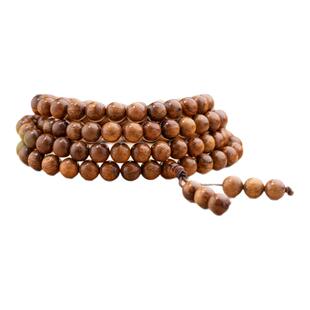【仙源】贡木108颗多圈手串8mm百搭圆满佛珠文玩素串男女百搭手链