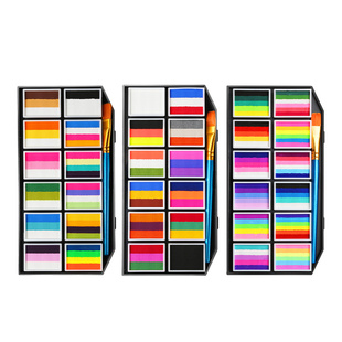 儿童面部彩绘颜料脸部工具套装人体安全无毒可水洗水溶性无异味万圣节脸绘专业圣诞节日彩妆膏舞台妆容幼儿园