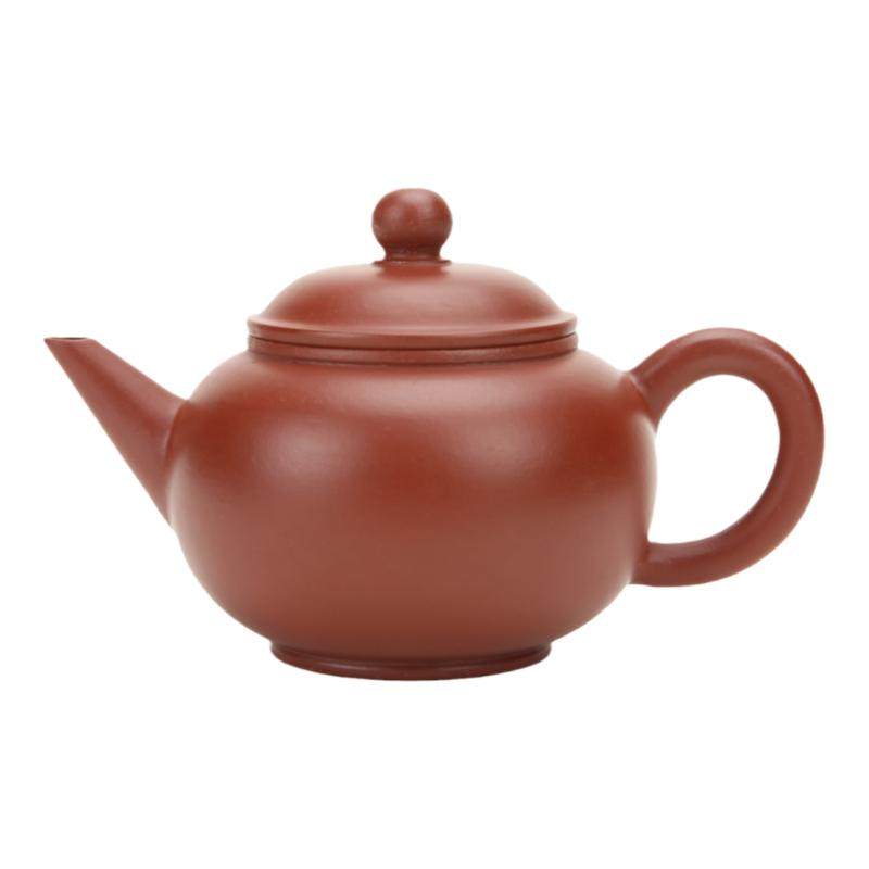 吴建强 潮州手拉壶全手工朱泥120/150cc水平壶紫砂壶小号红泥壶