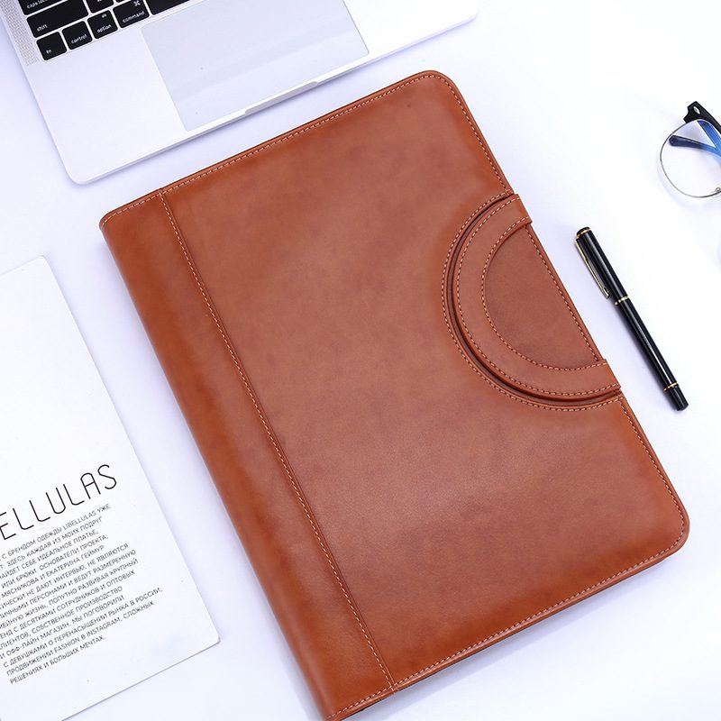 a4商务活页笔记文件夹多功能夹带夹经理资料便签本拉链办公计算器