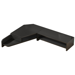 电脑增高架显示器支架办公桌转角置物架实木桌面收纳架子带洞洞板