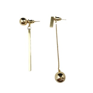 极简设计风耳环2025年新款韩国气质金属不对称耳钉女独特AB款耳饰