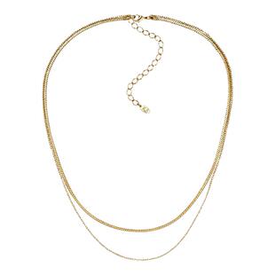 KLIENSTONE双层蛇骨链简约项链镀金百搭精致混搭可拆分