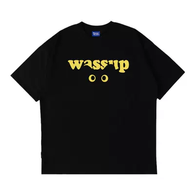 WASSUP潮牌搞怪猫眼情侣短袖