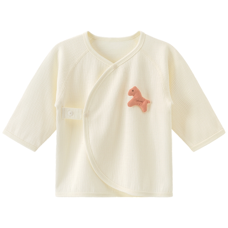 乖奇熊新生儿长袖绑带上衣春秋季初生宝宝和尚服无骨纯棉婴儿产房