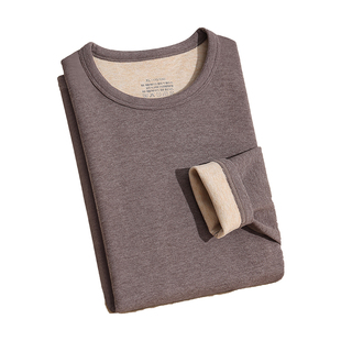 男士保暖内衣加绒加厚打底衫大码秋衣秋裤套装冬季德绒发热山羊绒