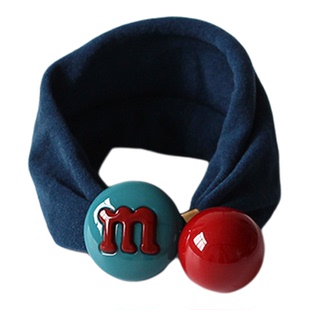 川野日韩纯色珠子橡皮筋女新款简约可爱头绳不勒发无扎痕头饰发饰