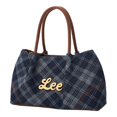 Lee格纹饺子包通勤托特包