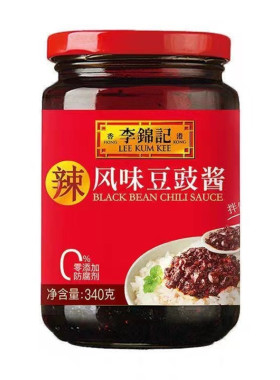 正品李锦记风味豆豉酱340g辣豆