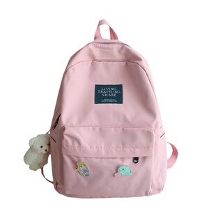 ins书包女韩版原宿ulzzang高中大学生简约百搭双肩包背包2024新款