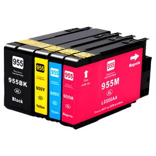 适用惠普955XL墨盒pro 7740 7730 7720 8210 8216 8710 8720 8730 8740黑彩色打印机墨水匣hp953XL墨水盒原装