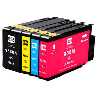 适用惠普955XL墨盒pro 7740 7730 7720 8210 8216 8710 8720 8730 8740黑彩色打印机连供墨水匣hp953XL墨水盒