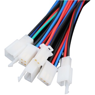 2.8汽车连接器2P车用公母塑壳公母端子接插件对接端子2孔带线10套