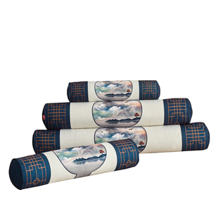 新中式长条抱枕糖果枕头套红木沙发圆柱形扶手枕颈椎护颈靠垫腰枕