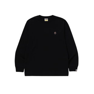 BAPE男装26年春夏猿人刺绣标纯色长袖T恤012111Q