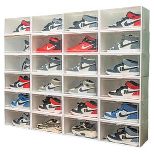 侧开鞋柜透明鞋盒鞋子收纳盒塑料抽屉式鞋盒简易宿舍收纳神器鞋架