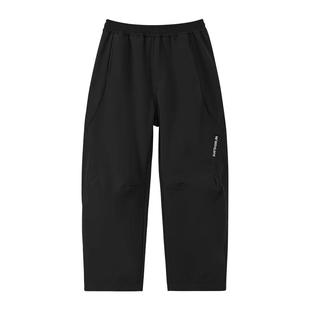 左西童装男童加绒裤子冬季保暖儿童一体绒软壳工装裤2025新款长裤