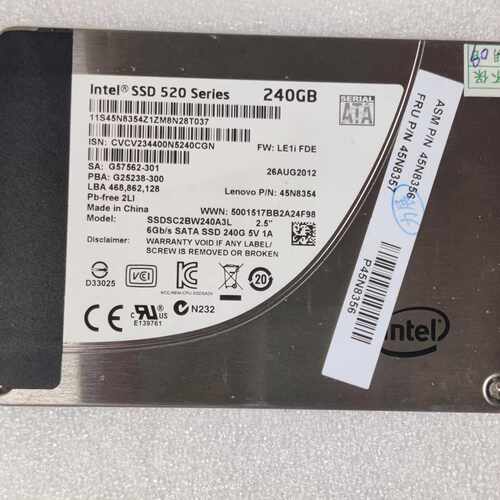 询价Intel 520系列 240G固态硬盘 2.5寸SATA接议价