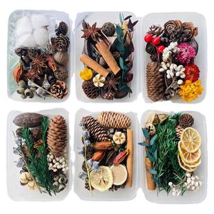 手工diy材料包混装花材天然植物干花幼儿园森系环创装饰圣诞松果
