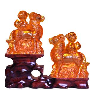 白泽封侯宝一懿水琉璃摆件属蛇生肖2026年吉祥物办公室客厅装饰品