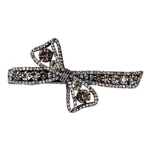 韩版百搭精致高档水钻镂空蝴蝶结鸭嘴夹新款侧边碎发刘海发夹夹子