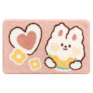 大江卫生间吸水地毯家用浴室进门口脚垫速干可爱加厚防滑厕所地垫