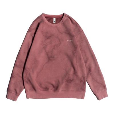 洗水扎染刺绣圆领卫衣