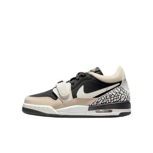 JORDAN耐克女鞋AJ312卡其黑爆裂纹低帮复古休闲篮球鞋CD9054-020