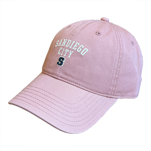 日系复古水洗做旧潮牌重磅刺绣鸭舌帽女韩版休闲工装BF风棒球帽男