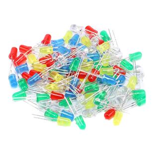 3mm 5mm 发光二极管LED灯泡F3 F5红绿黄蓝白色直插实验灯珠元件包