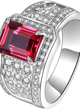 轻奢小众培育红宝石男戒指